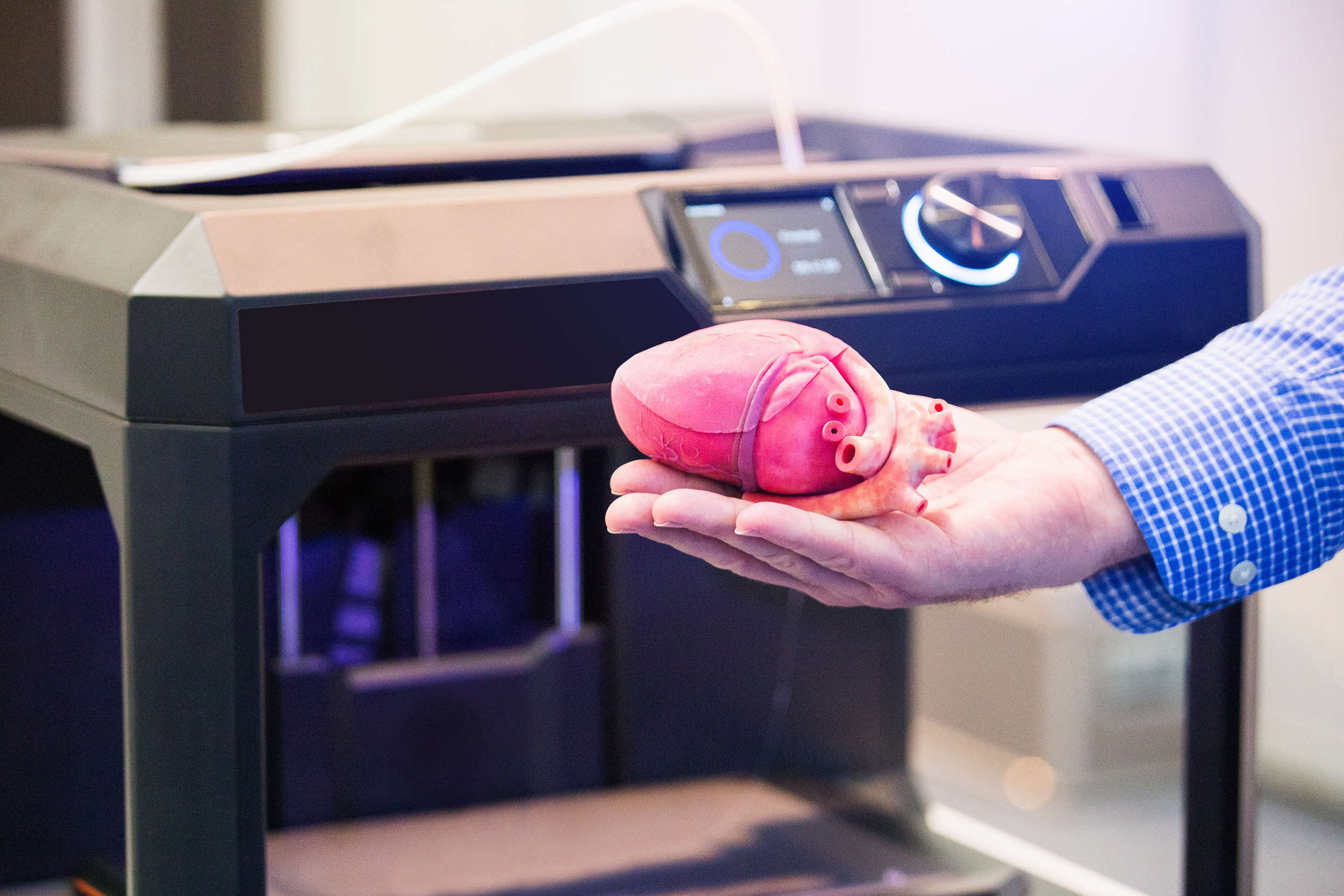 The,Engineer,Demonstrates,The,Heart,Printed,On,A,3d,Printer
